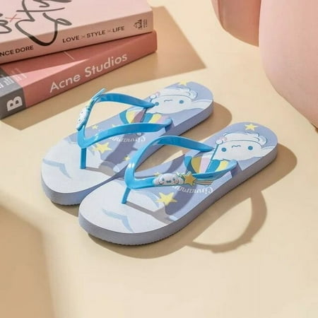 

liaozhi Sanrio Cartoon Summer Fashion Slippers Hello Kitty Kuromi Y2k Girl Outdoor Casual Flip Flops Women Aesthetic Cute Flat Shoes