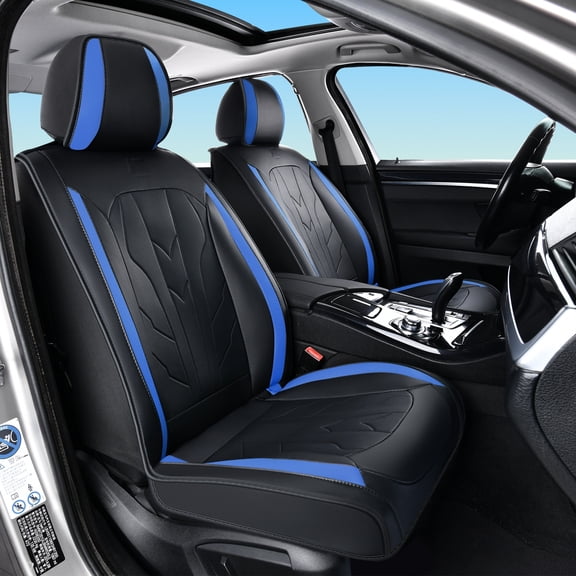 for TOYOTA COROLLA 2011 Car Seat Cover, Waterproof PU Leather 5 Piece Full Set Easy to Clean and Install Protect and Upgrade Seats, Blue Car Seat Covers, Protect Car Seats