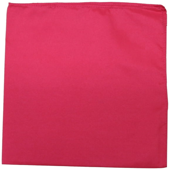 Ensemble de 84 Bandanas Unis 100 % Polyester - Vente en Gros (Rose Vif)