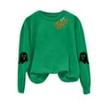 thumbnail image 5 of Jkety Halloween Shirts for Women Halloween Sweatshirts for Women Ghost Pumpkin Long Sleeve Shirt Graphic Tees Fall Pullover Tops(Green,S), 5 of 5