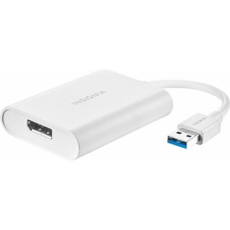 Insignia- USB 3.0 to DisplayPort Adapter - White NEW