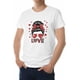 thumbnail image 1 of Camisetas para hombre, niña, lazo, corazón, cuello redondo, algodón, manga corta, San Valentín, corazones rojos., 1 of 8