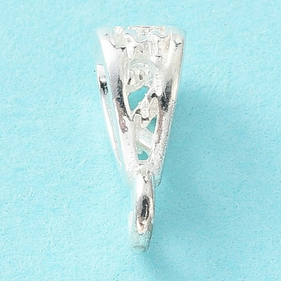 5 pc 925 Sterling Silver Tube Bails Loop Bails Hollow Triangle Silver 9.5x5x4mm Hole: 1.4mm and 4.5x3mm