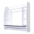 thumbnail image 3 of Zimtown Wall Mounted Computer Desk Floating Office Home PC Table with Storage Shelf White, 3 of 7