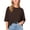 Coffee, variant on Women's 3/4 Sleeve Loose Fit T Shirt, Round Neck Casual Basic Tee with Breathable Stretchy Fabric, Lightweight Plain Pullover Top for Spring Summer Daily Wear Army Green XXXL