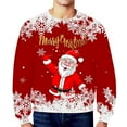 thumbnail image 1 of toraway Chandails en Molleton à Manches Courtes pour Hommes Col Rond Hiver Chandail à Capuchon Décontracté Automne Col Rond Manches Longues Imprimé de Noël TG, 1 of 4