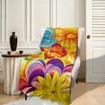 thumbnail image 3 of Flowers Lightweight Blanket Soft Plush Blankets for Couch, Sofa, Bed, Winter Blanket, 3 of 8