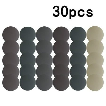 

BAMILL 30Pcs 125mm 800/1000/1200/1500/2000/3000 Grit Water Dry Sanding Discs Sandpaper