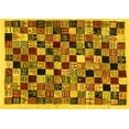 thumbnail image 1 of Ahgly Company Machine Washable Indoor Rectangle Abstract Yellow Contemporary Area Rugs, 2' x 3', 1 of 4