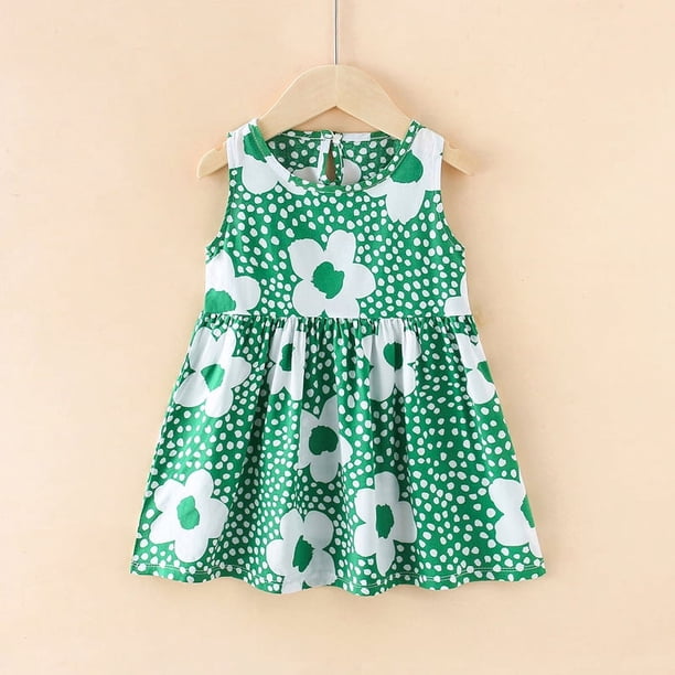 Vestido de niña Ropa infantil Ropa de casa Pijama de verano de seda de algodón para bebé Falda de princesa de playa para niña mc