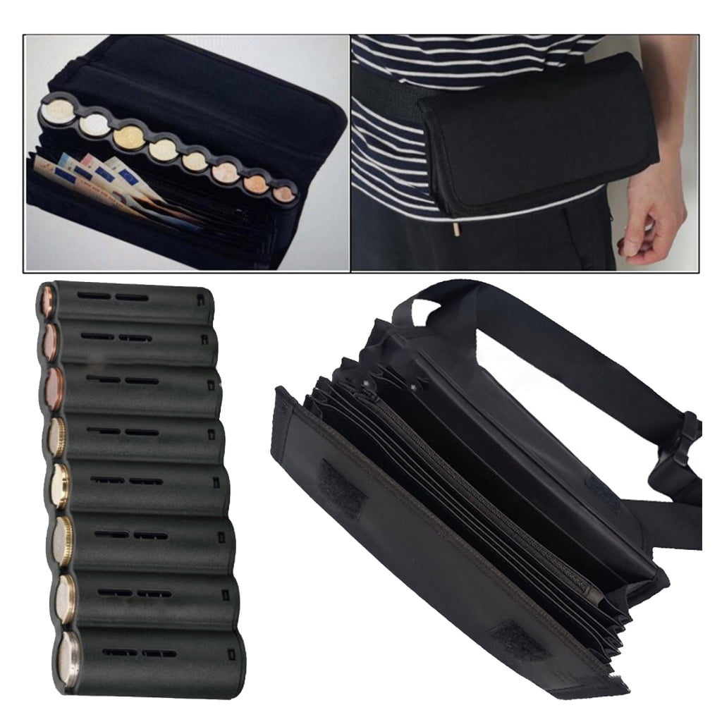 Necvior Convenient Coin Dispenser Large Capacity Cash Holder Waist Purse for Coins & Dollar Bill for Any Vehicle or Motorcycle