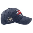 thumbnail image 5 of LNZGNM Unisex 250th Anniversary USA Baseball Cap USA Flag Baseball Hat Adjustable Distressed Washed Trucker Hat Casual Camping Dad Hats,Navy, 5 of 5