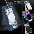 thumbnail image 3 of ELEHOLD Rugged Hybrid Case for iPhone 14 Pro 6.1 inch Three-Layer Protection Hidden Kickstand Compatible with MagSafe Magnetic Shockproof Case,Darkblue, 3 of 5