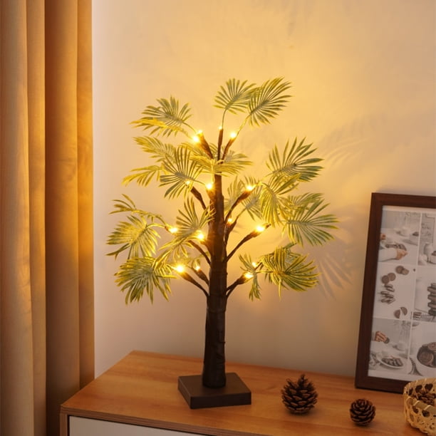 pstuiky Luces de árbol LED de hoja de palma para Acción de Gracias decoración del hogar luces para Navidad fiestas eventos escenas decoración árbol brillante