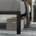thumbnail image 4 of Amolife Full Size Platform Bed Frame with Wood headboard and Metal Slats, Rustic Country Style Mattress Foundation, Dark Brown, 4 of 6
