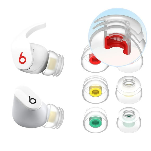 diofit Beats Studio Buds Eartips/Beats Fit Pro Eartips/Beats Studio Buds + Eartips Compatible for Beats (Silicone Clear)
