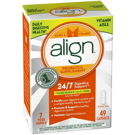 Align® Digestive Support Probiotic Supplement 49 ct (Best Quality Probiotic Supplement)