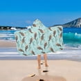 thumbnail image 2 of Yayeee Kids Hooded Towel with Hand Pockets Beach Soft Absorbent Bath Wrap 50 x 23.5 inch, Swimming Otters Pattern, 2 of 5