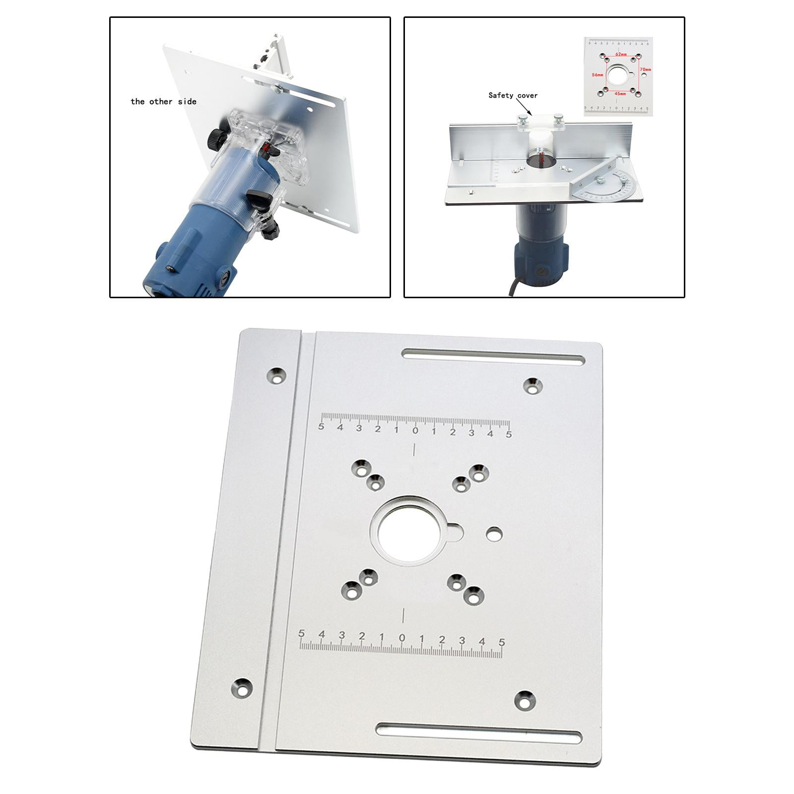 Router Table Insert Plate Table Top Insert Mounting Plate Benches Multifunction Wood Milling Flip Board for Milling Trimming Machine B Plate
