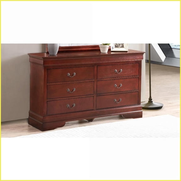 Dresser, Traditional Style with Carved Bases & Curved Mouldings | Cherry | Particle Board