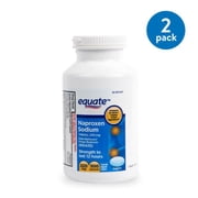 (2 pack) (2 Pack) Equate Pain Relief Naproxen Sodium Caplets, 220 mg, 300 Ct