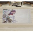 thumbnail image 1 of Flower Decorative Rug, Retro Floral Background Hibiscus Silhouettes Dramatic Romantic Nature Art, Quality Carpet for Bedroom Dorm and Living Room, 6 Sizes, Pale Sky, by Ambesonne, 1 of 1