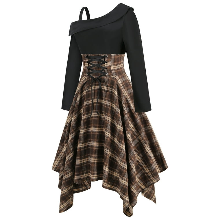 Plaids Patchwork Long Sleeve Button Asymmetrical Hem Sweatshirts Plaids Patchwork Long Sleeve Button Asymmetrical Hem Sweatshirts