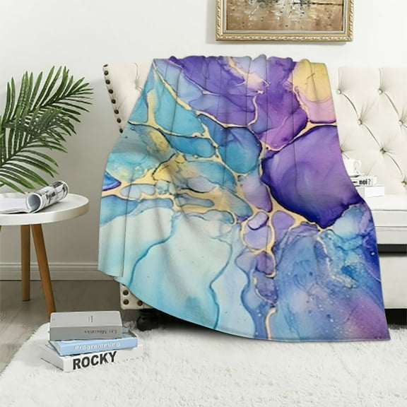 Pratyus Pastel Colors Ultrafine Detailed Painting Flannel Throw Blanket for All Seasons Lightweight Soft Blanket 40x50in