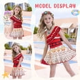thumbnail image 5 of Marendyee Moana Princess One-Piece Swimsuit Adventure for Girls Ruffled Dress Bikini Toddler Beachwear Bathing Suit Beach Dress Birthday Gift 5-6 Years 120 CM, 5 of 17
