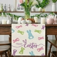 thumbnail image 1 of asddcavvf Vintage Easter Easter Table Flag Holiday Bunny Egg Little Printed Linen Tablecloth Easter Home Decorations Table Patterns, 1 of 3