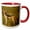 Red/White, variant on 3drose, Black-backed Jackal, Maasai Mara Wildlife Reserve, Kenya., 15oz Two-tone Red Mug