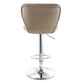 thumbnail image 4 of Elama 2 Piece Adjustable Faux Leather Bar Stool in Camel with Chrome Base, 4 of 11