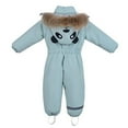 thumbnail image 5 of KAUOD Boys Girls One Piece Snowsuits Jumpsuits Hooded Insulated Snowboard Ski Suits Onesie Kids Winter Thick Bib Overall, 5 of 5