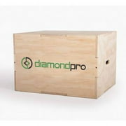 Diamond Pro Large Cube Plyo Box, Wood, 20"-24"-30"
