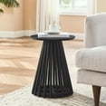 thumbnail image 2 of Modern Solid Wood End Table with Flared Base - Easy Assembly - Perfect for Living Room or Office, Black, 2 of 14