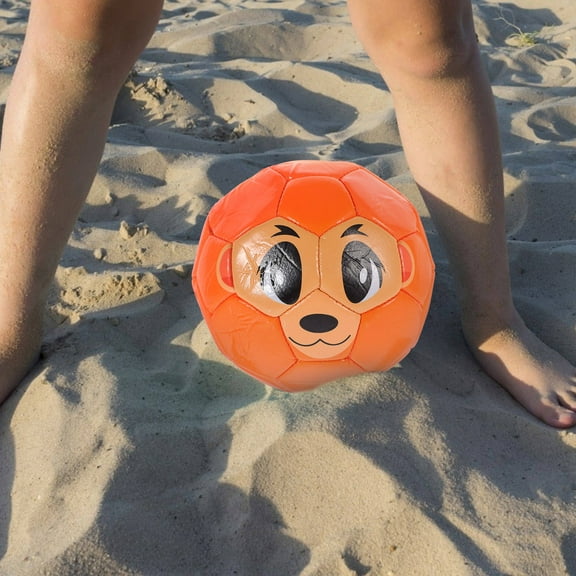 NIAIZEK Small Orange Soccer for Kids, PU Material, Lightweight, Easy Grip, Cartoon Design, 1 Set, Perfect Fan Gear