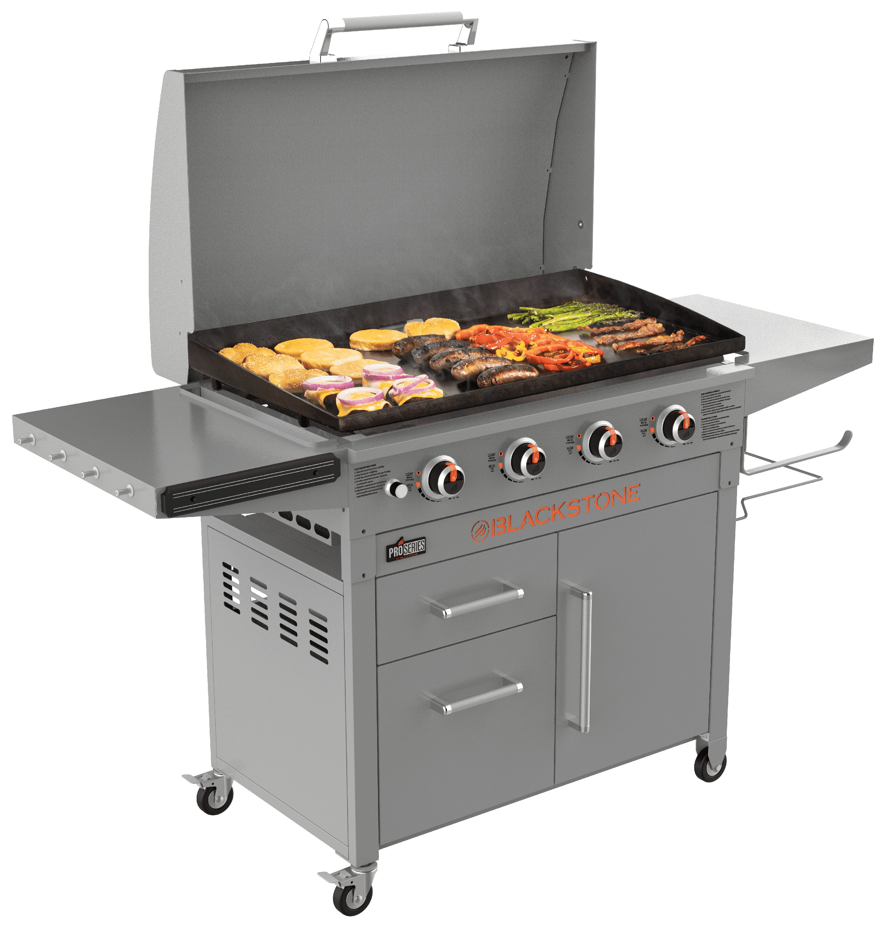 Blackstone Proseries 4 Burner 36, Outdoor Propane Griddle With Lid