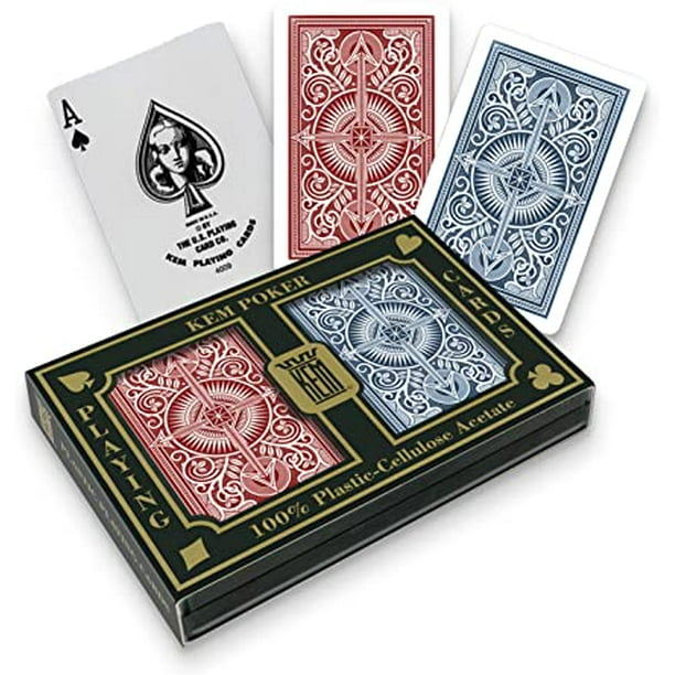 KEM Red and Blue Standard Size Playing Cards