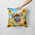 thumbnail image 2 of Yorkshire Terrier in Sunflowers Throw Pillow, 2 of 5