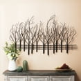 thumbnail image 3 of Snowy Black Metal Field of Trees Wall Decor, 3 of 10