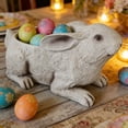 thumbnail image 5 of Easter Bunny Planter Resin Sculpture – 11.8" Decorative Figurine for Spring Home Table Centerpiece | Easter Decorations Indoor | Resin Bunny Planter for Flowers, Candles & Holiday Display, 5 of 7