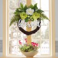thumbnail image 3 of Coolmee 24” Adult Green Spring Front Door Wreaths with Rhododendron Berries Door Wall Window Home Decoration, 3 of 7