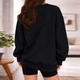 thumbnail image 6 of UDAUDU Women's Oversized Sweatshirt Crewneck Fleece Long Sleeve Pullover Hoodies Comfortable Tops 2026 Fall Fashion Outfits Clothes Black XL, 6 of 9