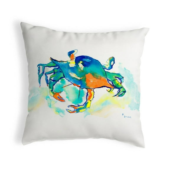 Orange Crab No Cord Pillow 18x18