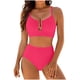 thumbnail image 2 of Conjunto de bikini tankini de color liso para mujer con parte superior y braguita de corte alto. Traje de baño de dos piezas para mujer. Trajes de baño tankini para mujer. Trajes de baño de 2 piezas p, 2 of 9