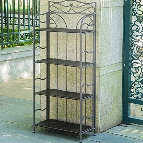 Victorian Plant Stand 4 Tier - Indoor Outdoor Display Shelf - Elegant Flower Pot Stand - Metal & Resin Design