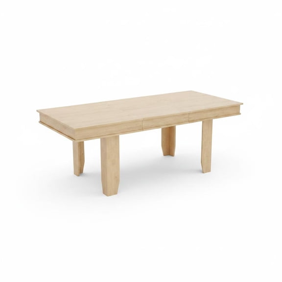 Eastvita Extendable Farmhouse Dining Table for 6-10 Large Sturdy Wood Rectangular Kitchen Table Sturdy Light oak
