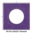 thumbnail image 2 of Purple Suede Picture Frame Mat for 7x7 Frames - Circle Opening for 4x4 Photos - 10 Mats, 2 of 7