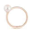 thumbnail image 2 of ANGARA Freshwater Cultured Pearl Spiral Wrap Ring in 14K Rose Gold for Women | June Birthstone, Birthday, Anniversary, Jewelry Gift for Women | Pearl Ring, 2 of 9