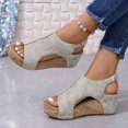 thumbnail image 5 of Womens Platform Wedge Sandals Featuring Corkys Cushioned Lightweight For All Day Wear Hook And Loop Closure, 5 of 9